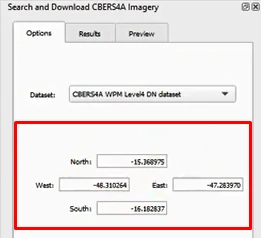 Complemento no QGIS para baixar imagens do CBERS4A